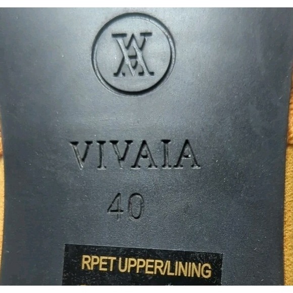 VIVAIA Pointed-Toe Knot Mules Size 40 US 9 Mustard Yellow Low Heel Slip On Yaffa - Picture 13 of 13